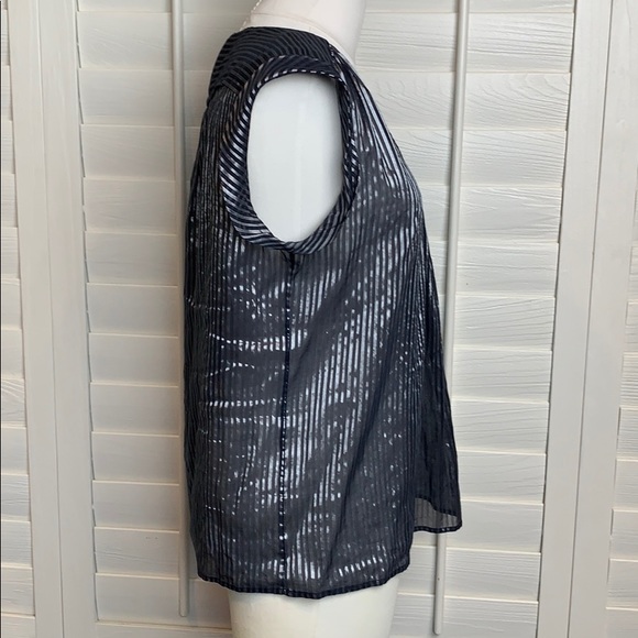 Jcrew Black sheer shimmer blouse Silk blend Size S - Picture 4 of 6